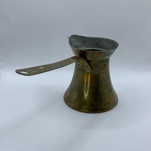 Vintage Brass Plated Number 14 Brass Pouring Melting Milk Butter Coffee ladle - Picture 3 of 10
